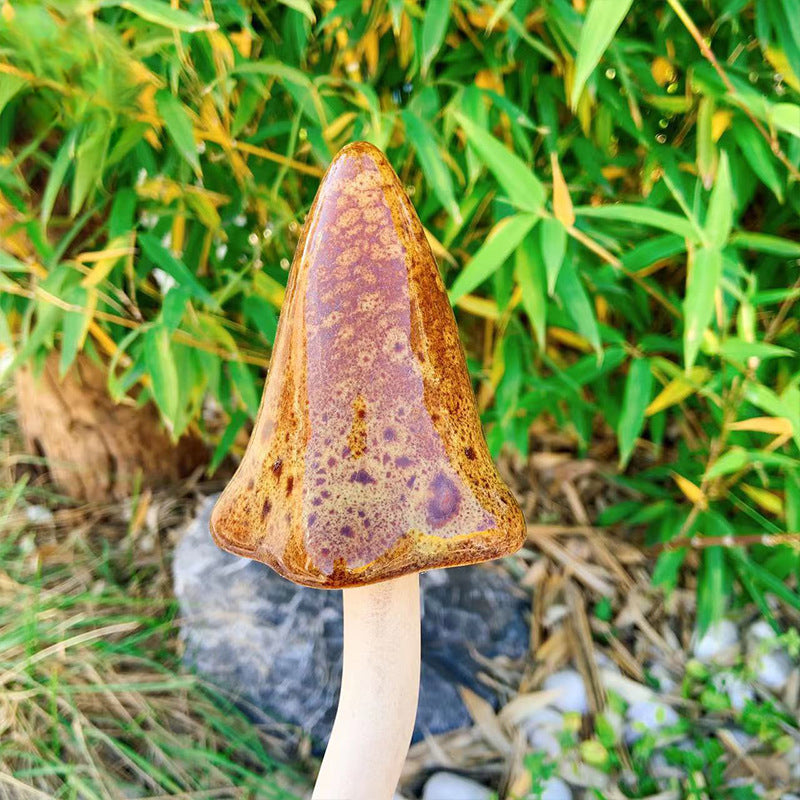 Tinkling Toadstools Ceramic Mushrooms for Garden Decoration