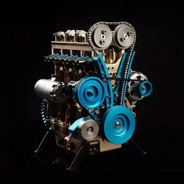 8-Cylinder Full Metal Car Engine Model