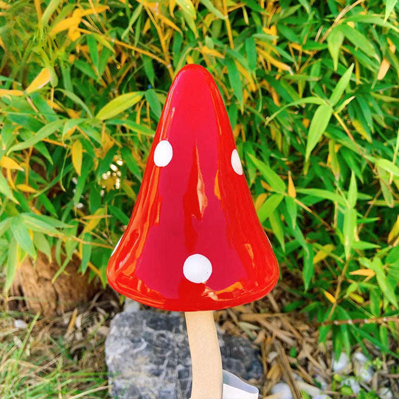 Tinkling Toadstools Ceramic Mushrooms for Garden Decoration