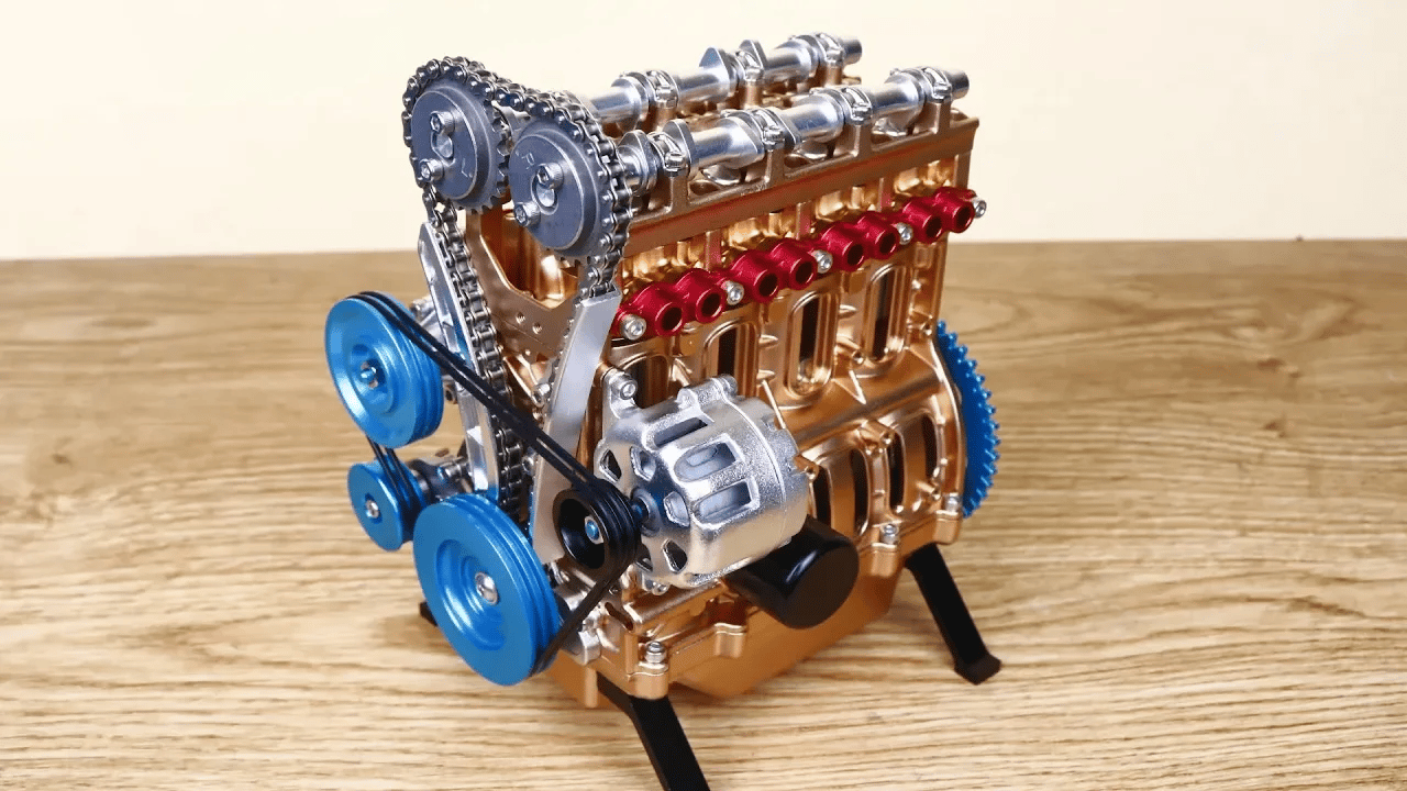 8-Cylinder Full Metal Car Engine Model