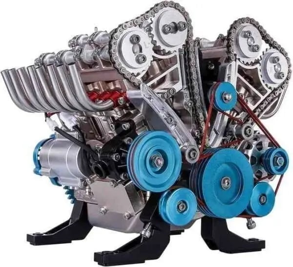 8-Cylinder Full Metal Car Engine Model