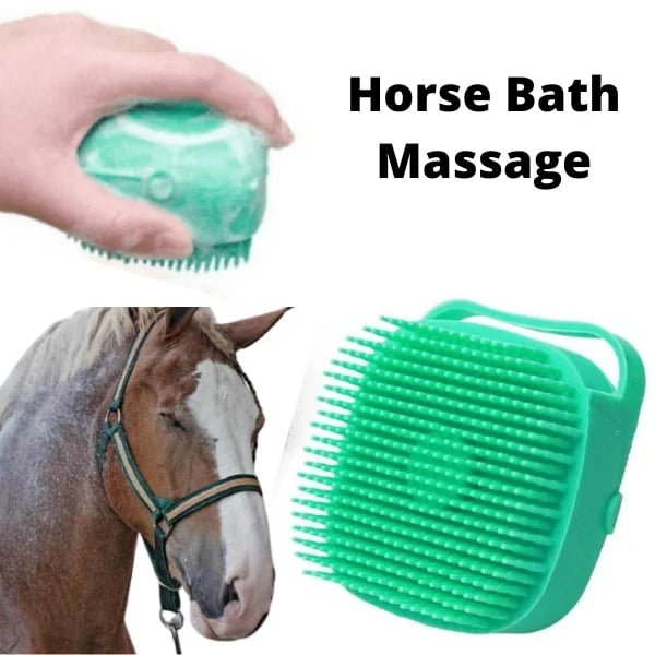 🧼🧼Bathroom 🐶Horse Dog Cat🐱 Bath Brush Massage Gloves Soft Safety Silicone Comb Pet Accessories❤️