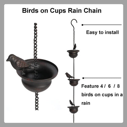 Iron Decorative Bird Rain Chain