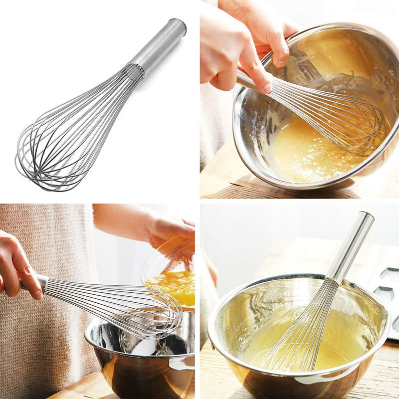 Whisk and cream scraper set