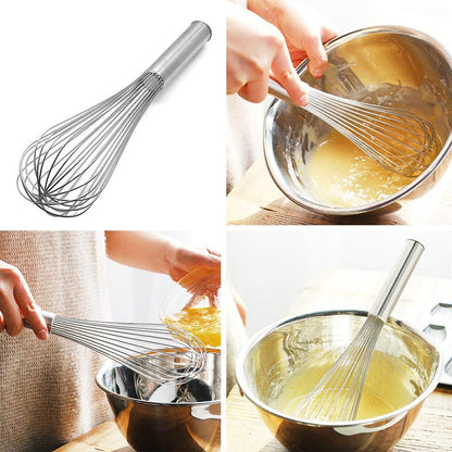 Whisk and cream scraper set