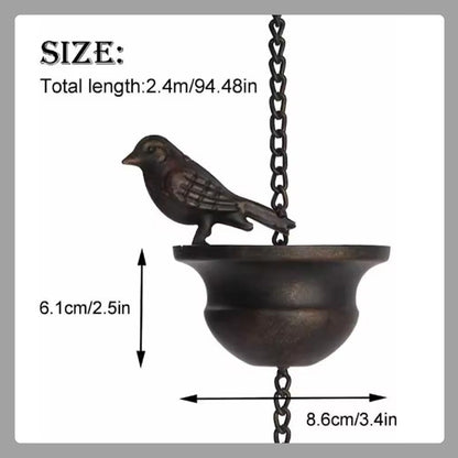 Iron Decorative Bird Rain Chain