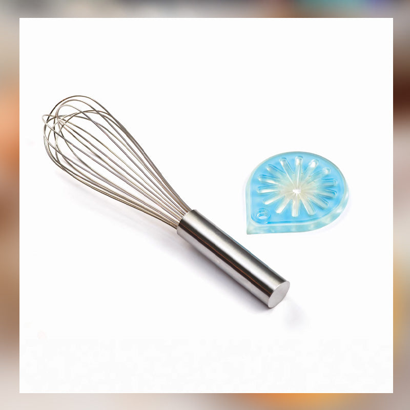 Whisk and cream scraper set