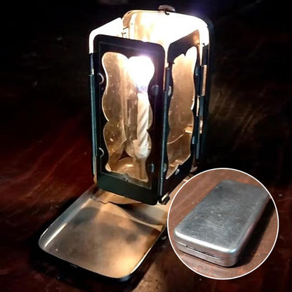 Folding pocket candle lantern