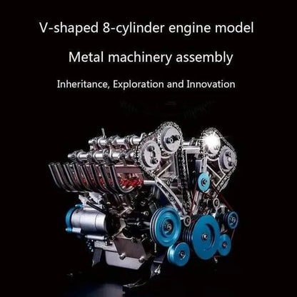 8-Cylinder Full Metal Car Engine Model