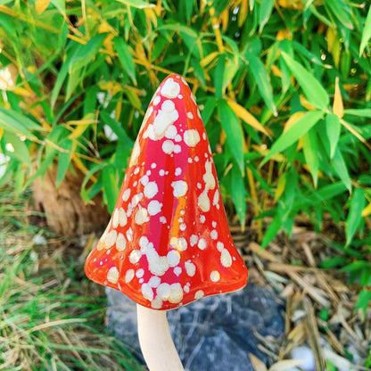 Tinkling Toadstools Ceramic Mushrooms for Garden Decoration